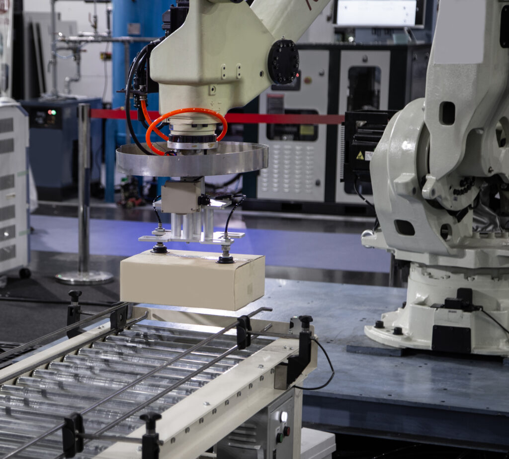 Palletizing robot pick and place