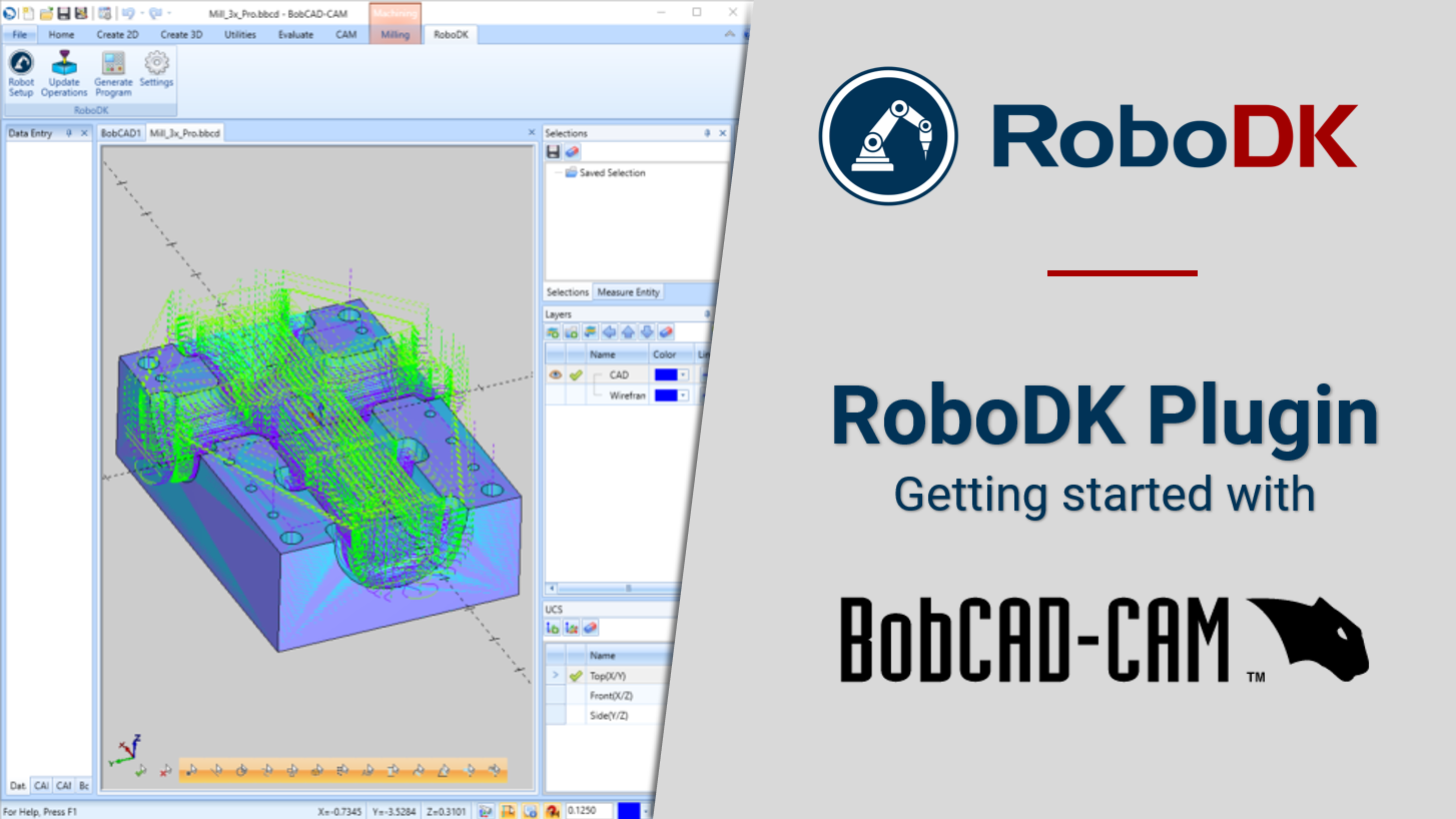 News: New plugin from RoboDK and BobCAD-CAM makes robot machining easy
