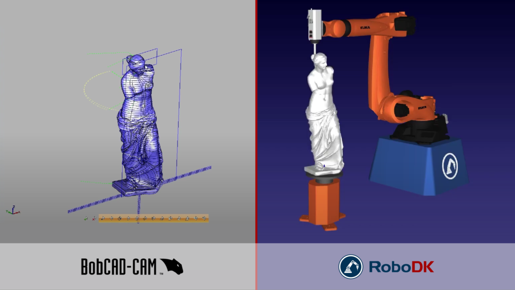 RoboDK BobCAD-CAM venus statue