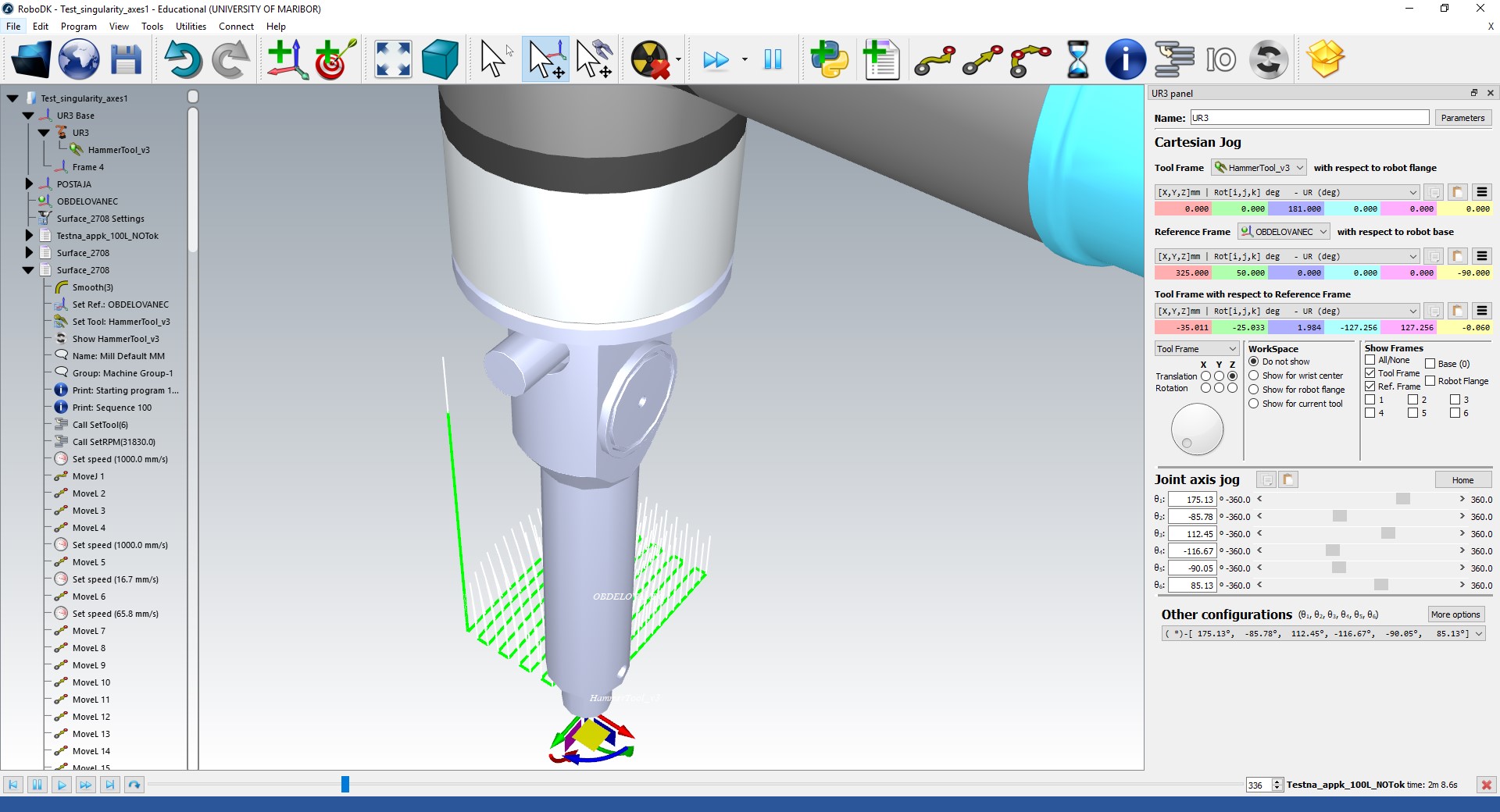 Ur3 Robot Joint Tcp Acceleration