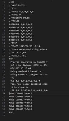 program with default Motoman post processor.JPG